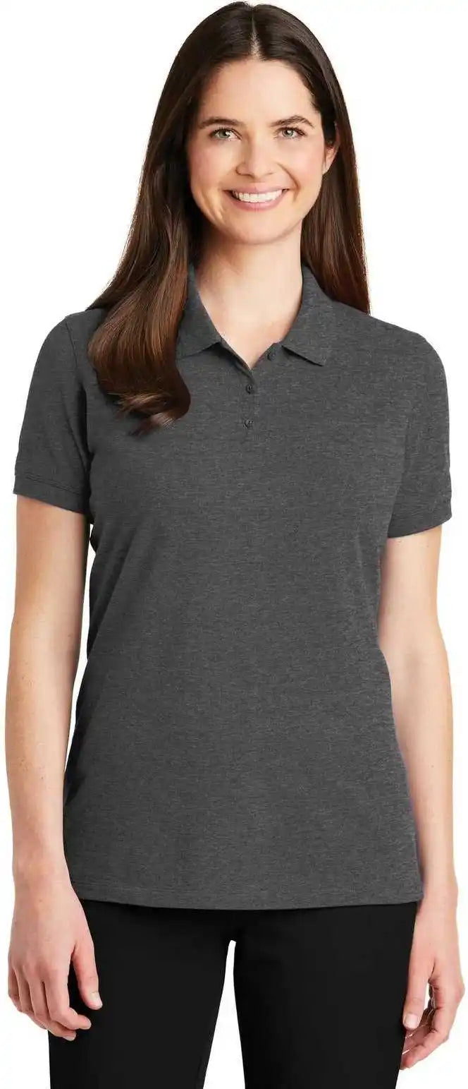 Port Authority Lk8000 Ladies Ezcotton Polo - Charcoal Heather