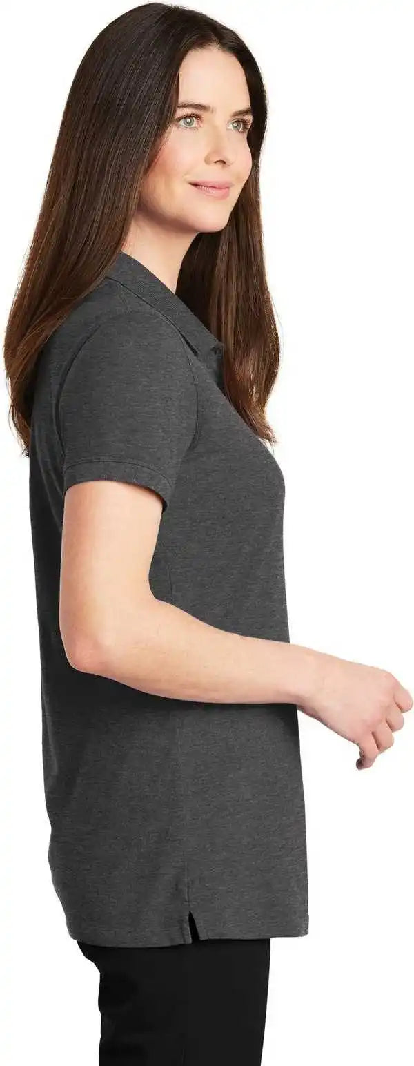 Port Authority Lk8000 Ladies Ezcotton Polo - Charcoal Heather