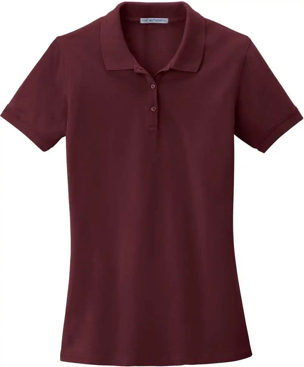 Port Authority Lk8000 Ladies Ezcotton Polo - Maroon