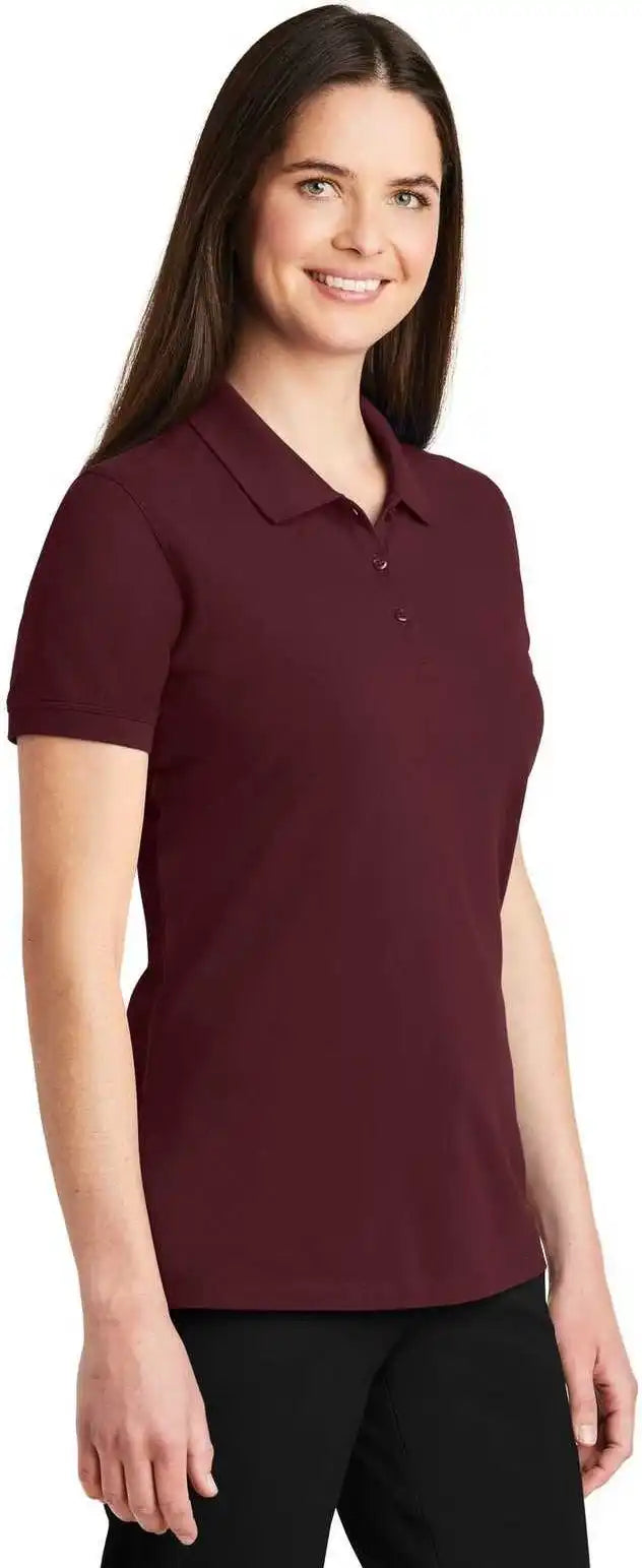 Port Authority Lk8000 Ladies Ezcotton Polo - Maroon