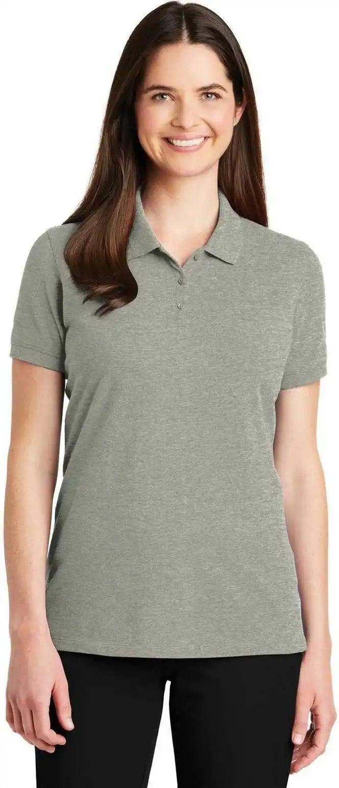 Port Authority Lk8000 Ladies Ezcotton Polo - Oxford Heather