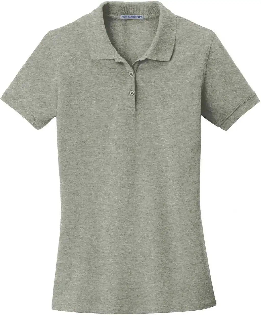 Port Authority Lk8000 Ladies Ezcotton Polo - Oxford Heather