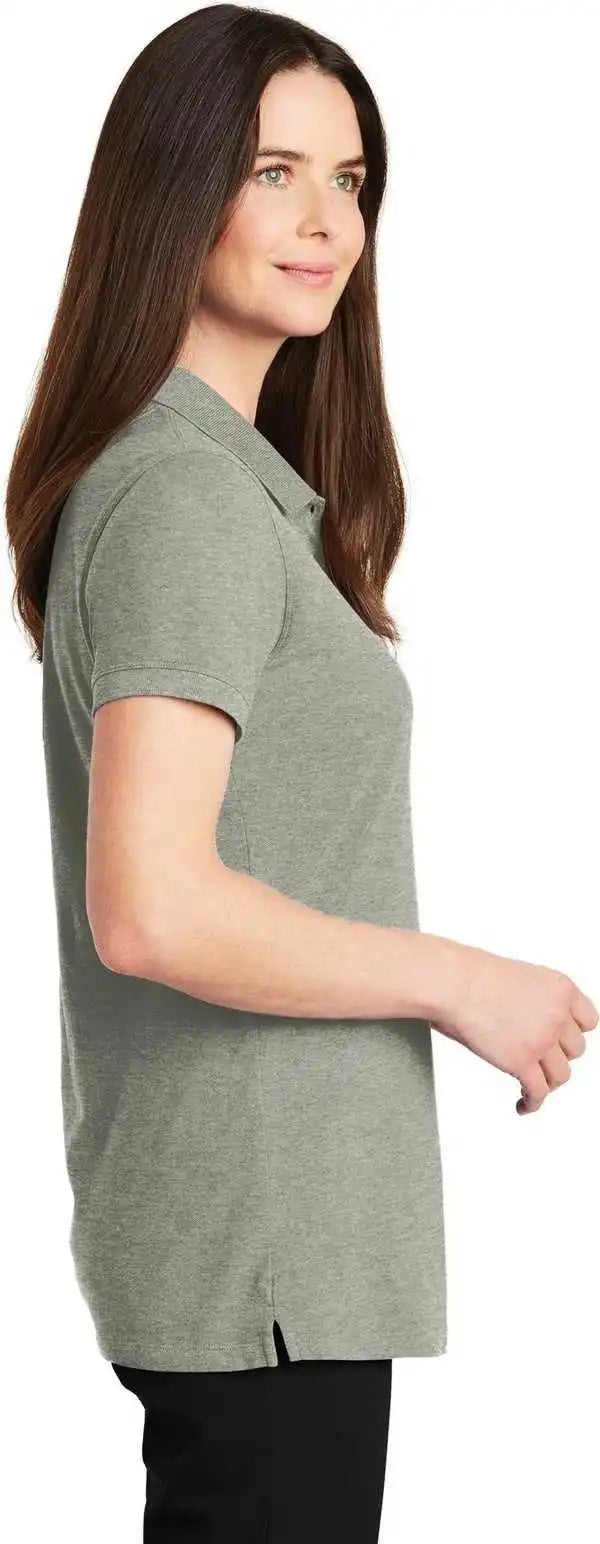 Port Authority Lk8000 Ladies Ezcotton Polo - Oxford Heather