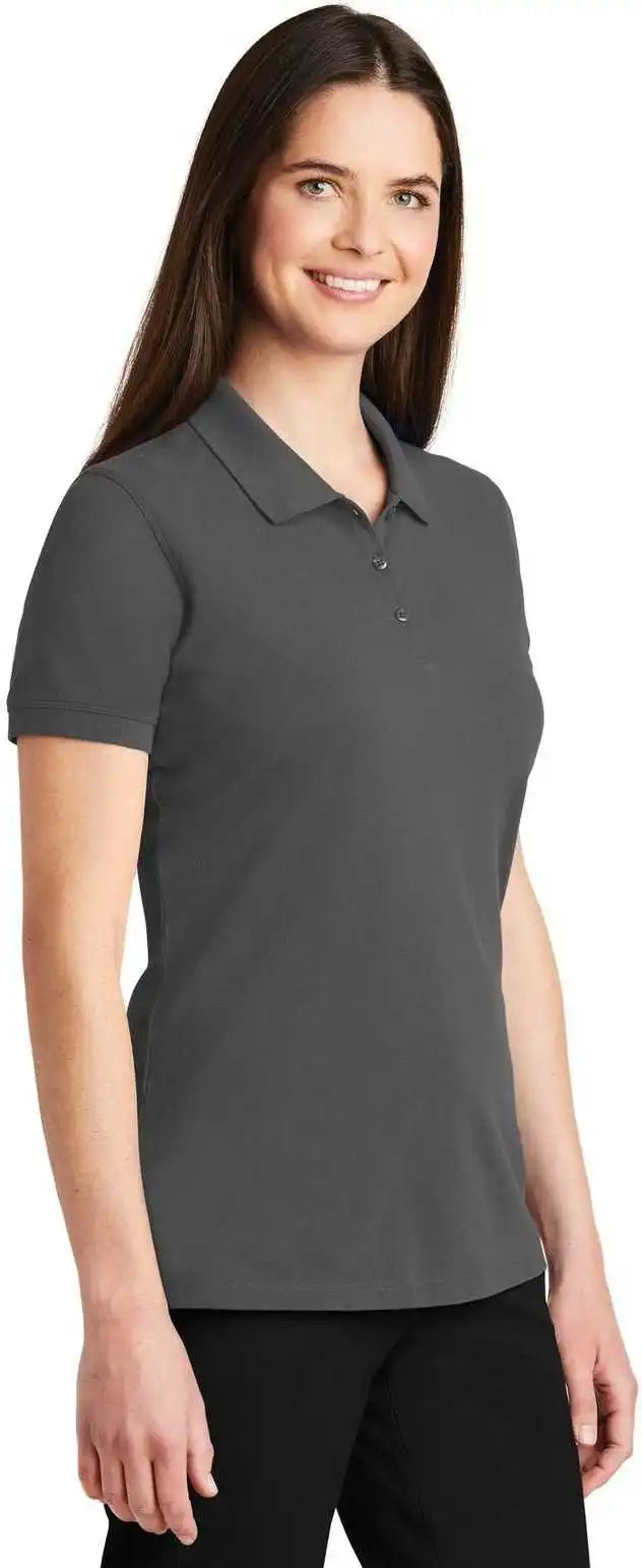 Port Authority Lk8000 Ladies Ezcotton Polo Sterling Gray