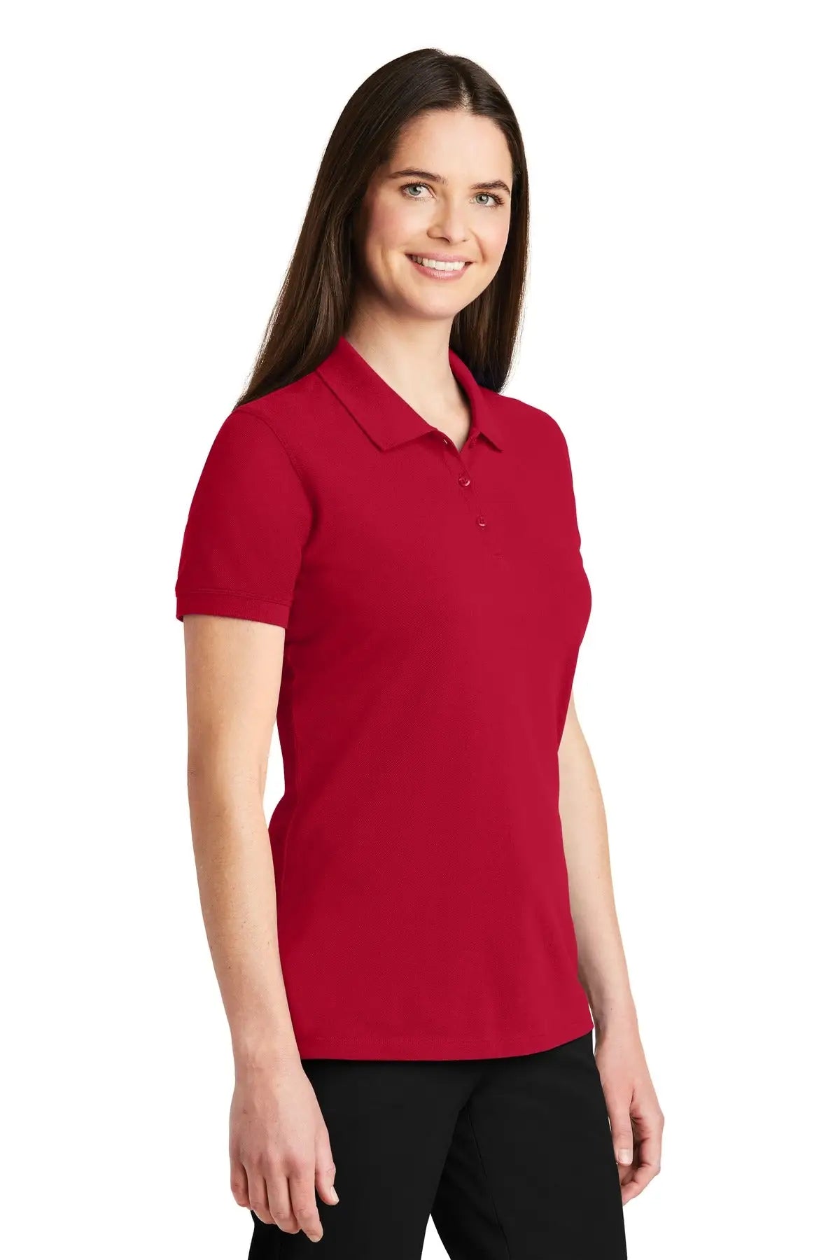 Port Authority Lk8000 Women’s Ezcotton Polo - Apple Red