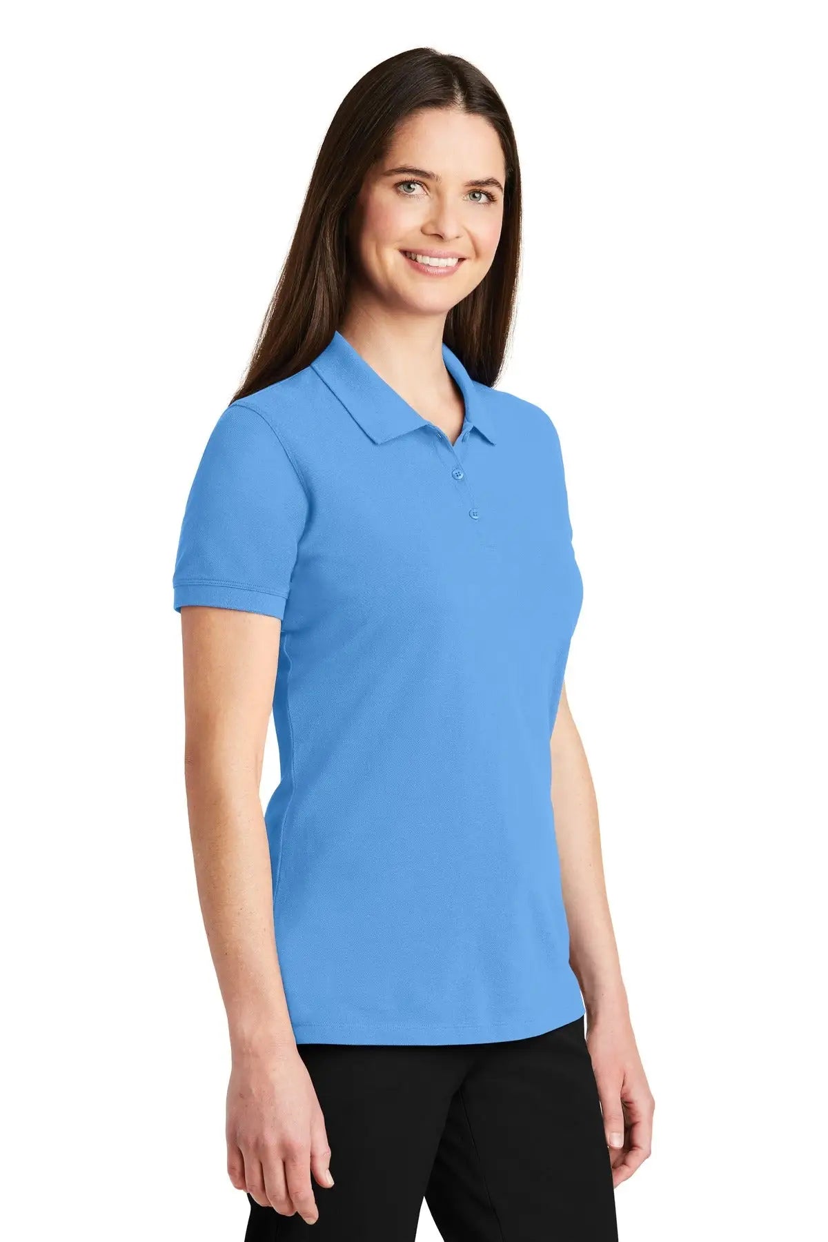 Port Authority Lk8000 Women’s Ezcotton Polo - Azure Blue