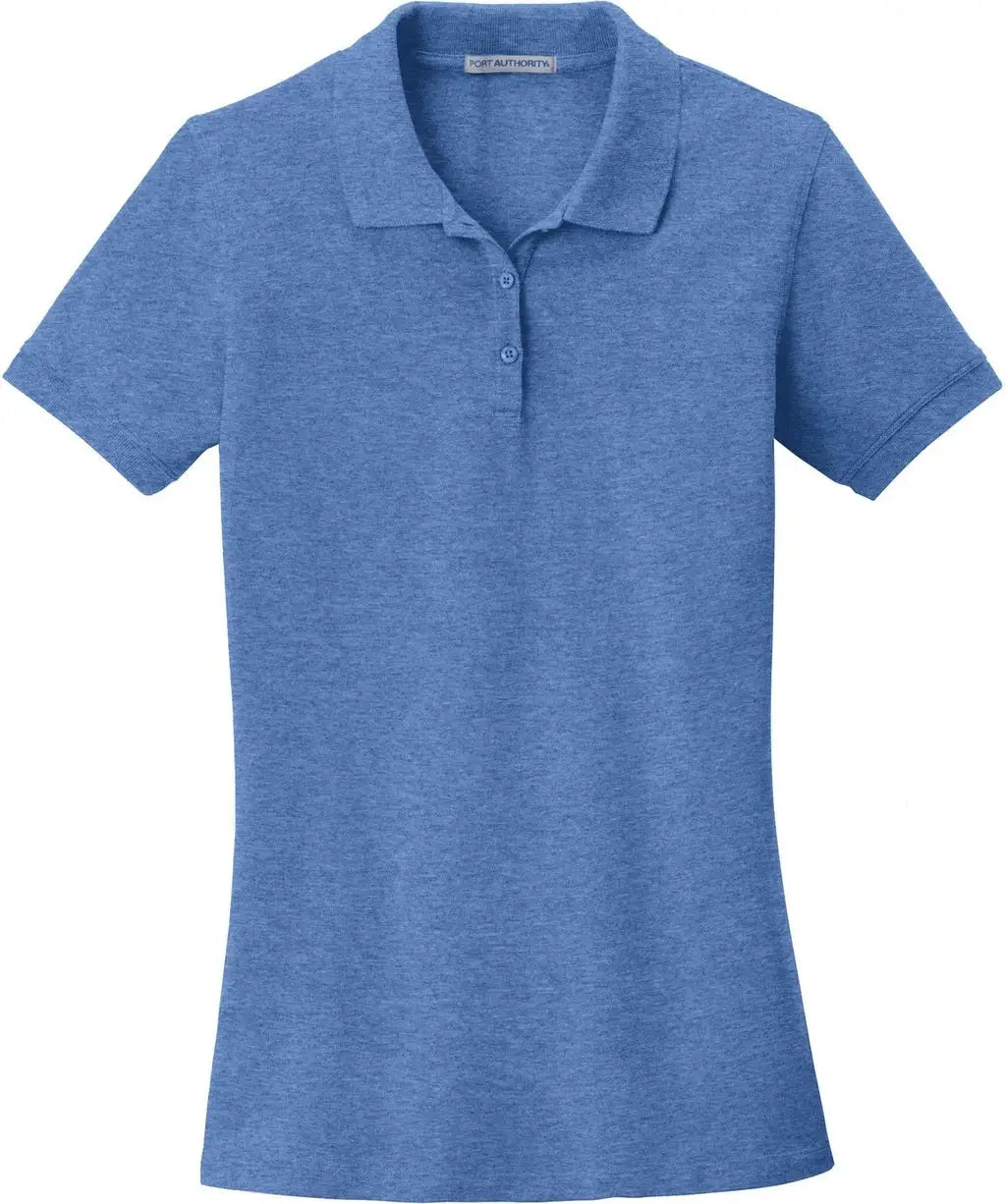 Port Authority Lk8000 Women’s Ezcotton Polo - Blue Heather