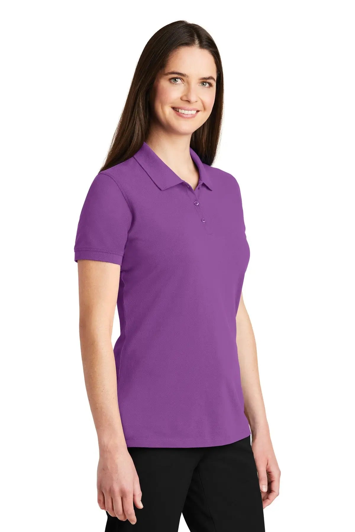 Port Authority Lk8000 Women’s Ezcotton Polo - Bright Violet