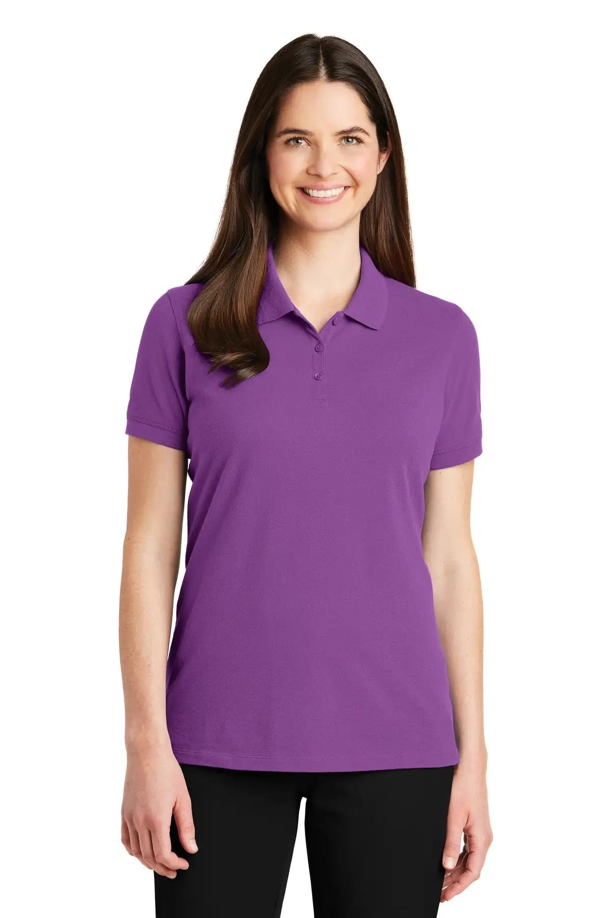 Port Authority Lk8000 Women’s Ezcotton Polo - Bright Violet - Ladies Xs