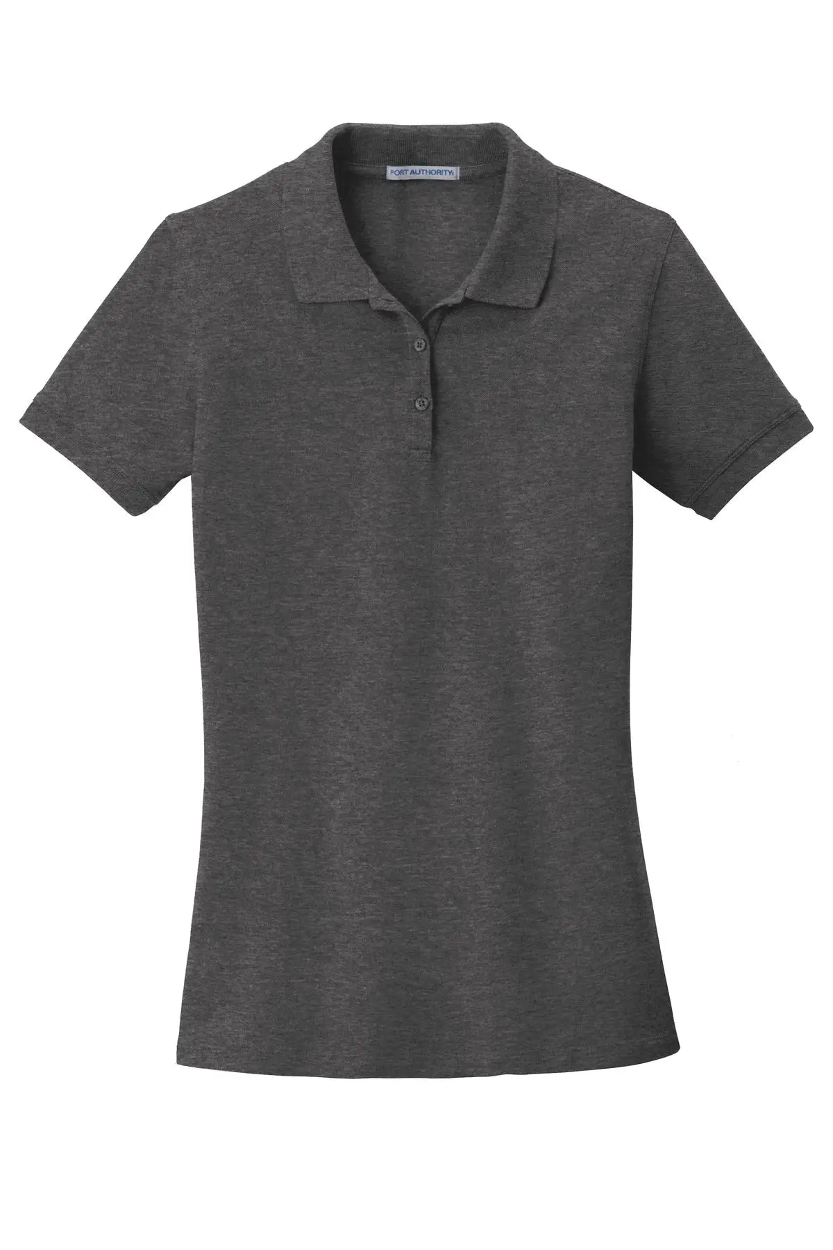 Port Authority Lk8000 Women’s Ezcotton Polo - Charcoal Heather