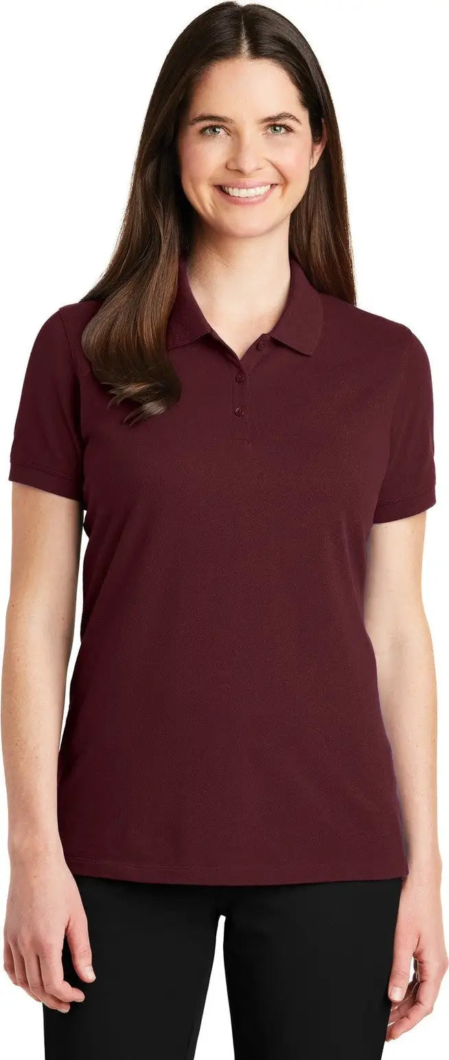 Port Authority Lk8000 Women’s Ezcotton Polo - Maroon