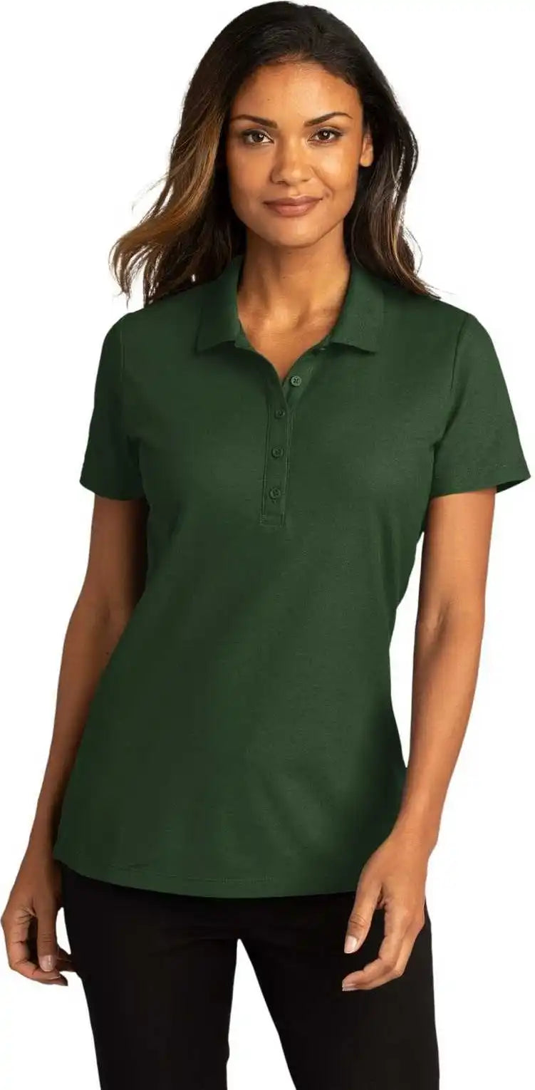 Port Authority Lk810 Ladies Superpro React Polo - Dark Green