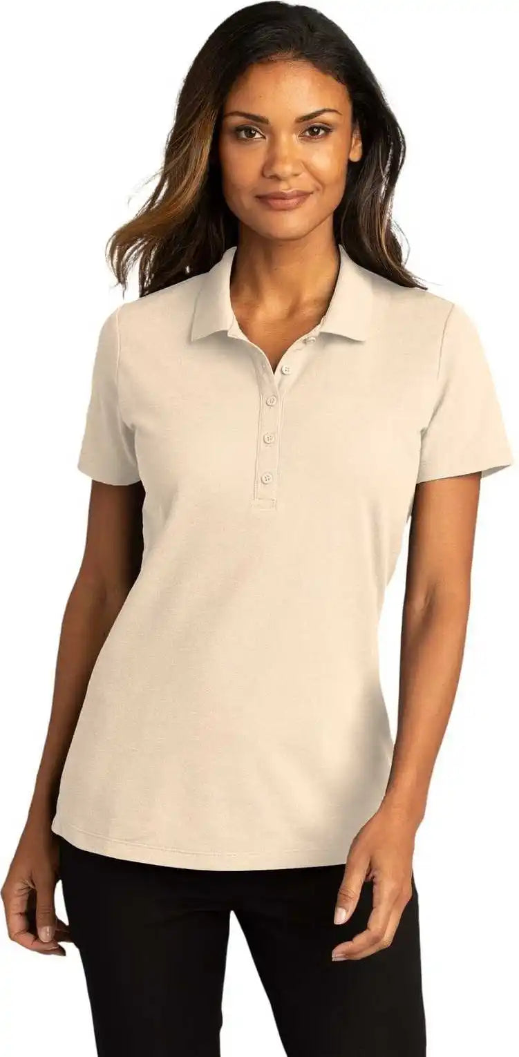 Port Authority Lk810 Ladies Superpro React Polo Ecru