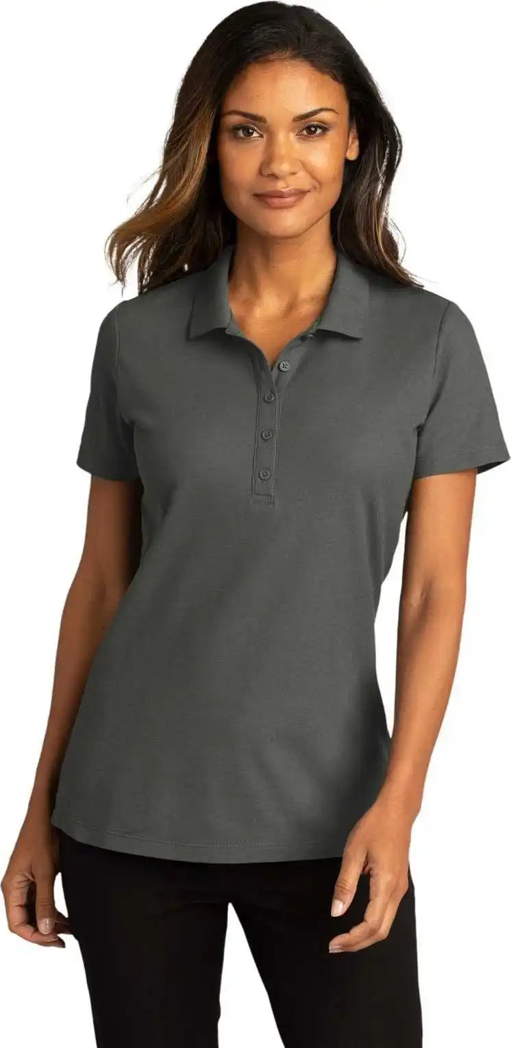 Port Authority Lk810 Ladies Superpro React Polo Storm Gray