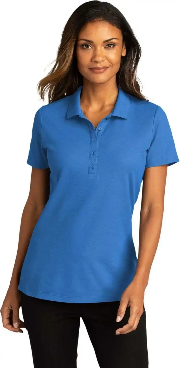Port Authority Lk810 Ladies Superpro React Polo Strong Blue