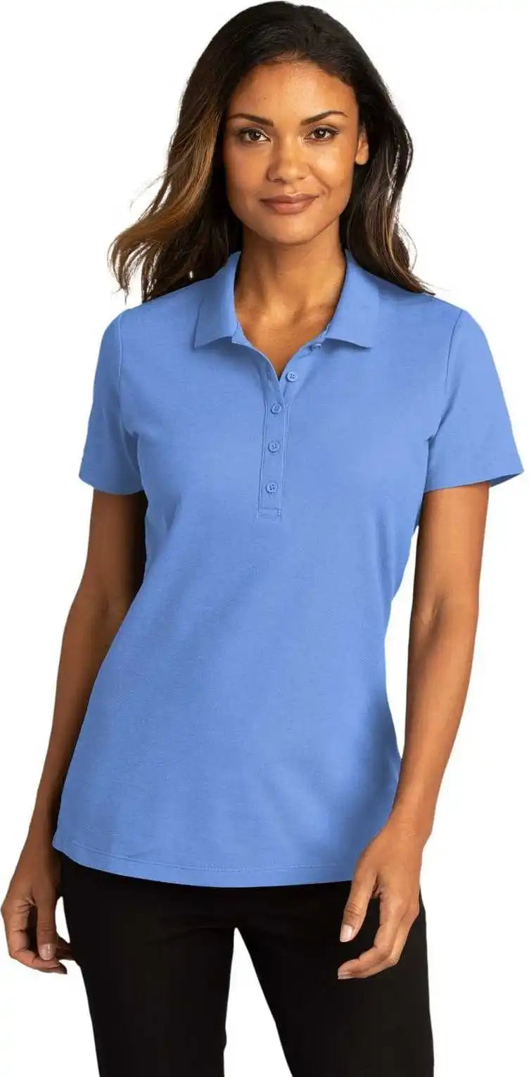 Port Authority Lk810 Ladies Superpro React Polo Ultramarine Blue