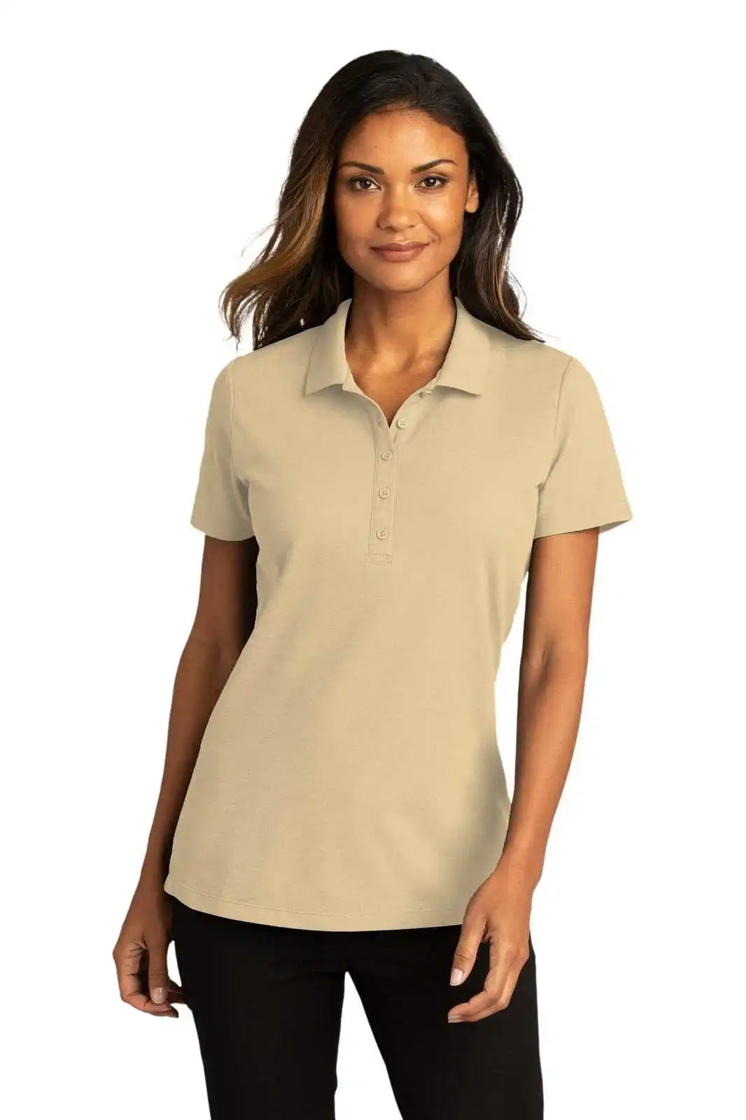 Port Authority Lk810 Ladies Superpro React Polo - Wheat