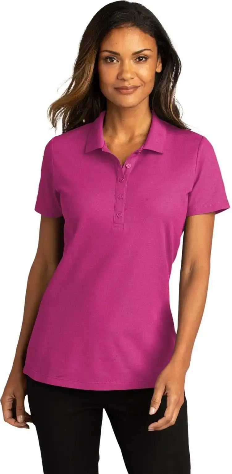 Port Authority Lk810 Ladies Superpro React Polo - Wild Berry