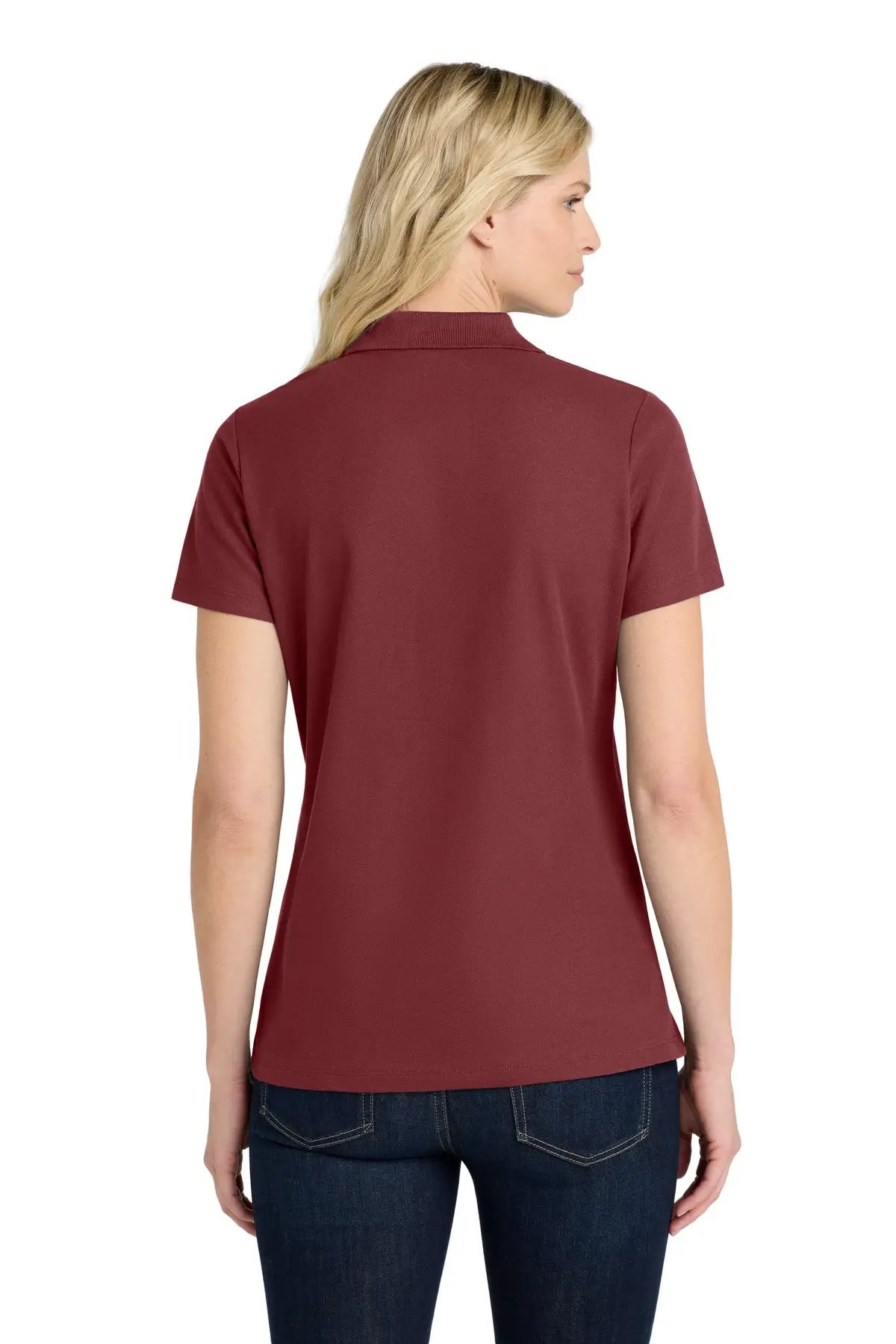 Port Authority Lk810 Women’s Superpro React Polo - Burgundy