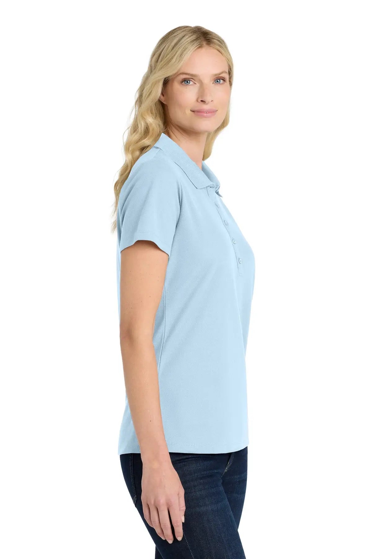 Port Authority Lk810 Women’s Superpro React Polo - Cloud Blue