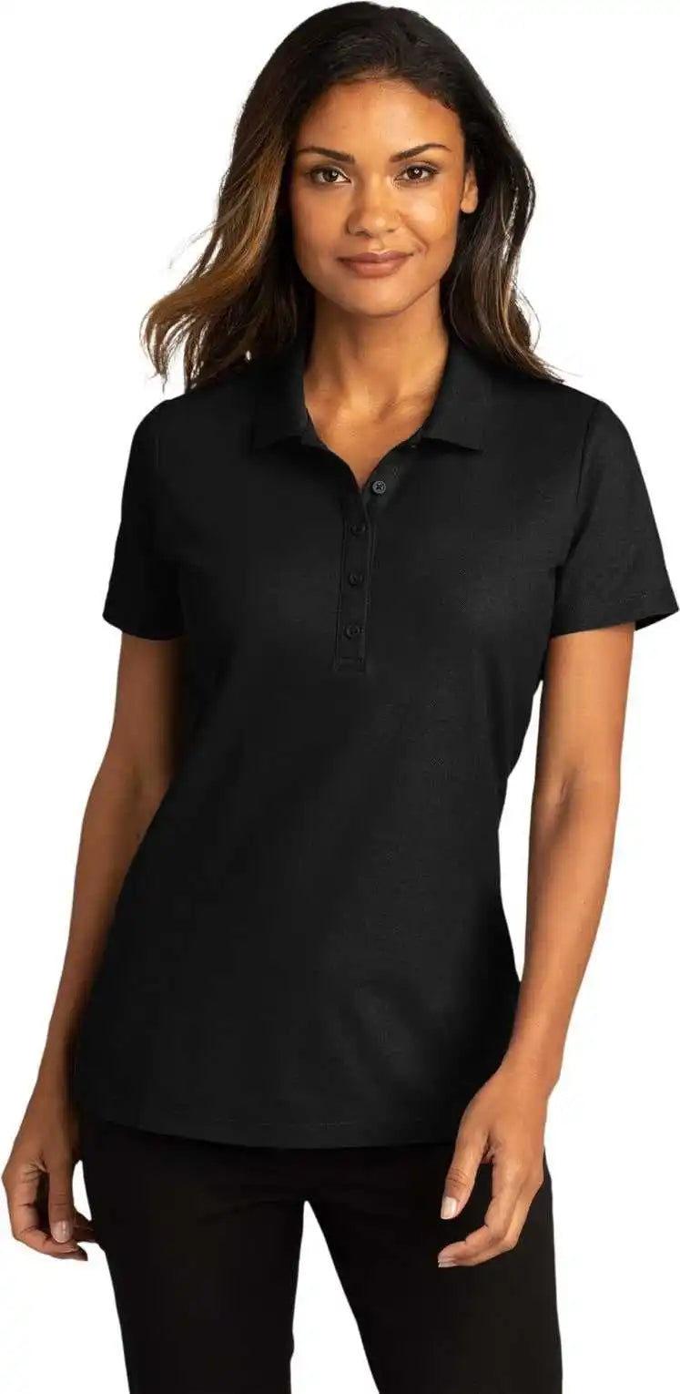 Port Authority Lk810 Women’s Superpro React Polo - Deep Black
