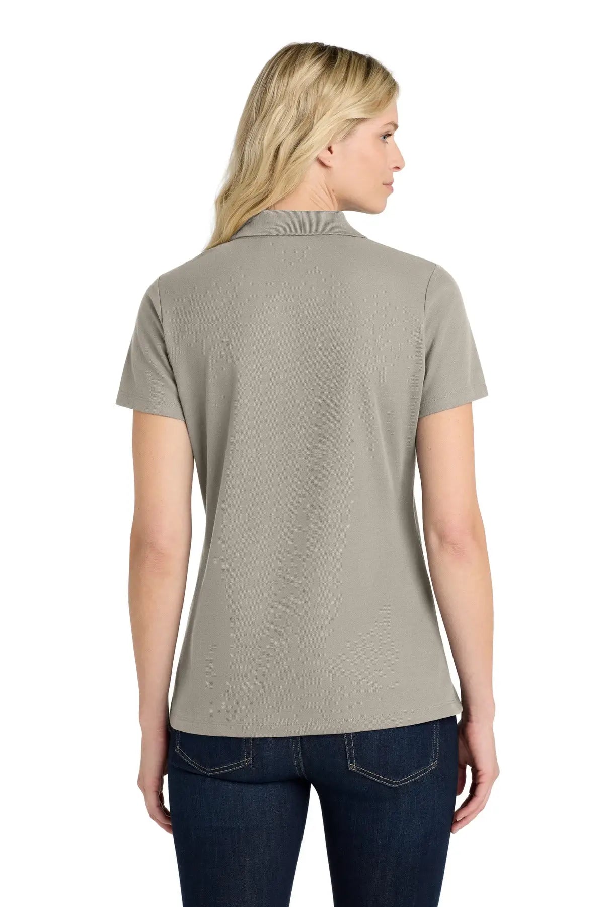 Port Authority Lk810 Women’s Superpro React Polo - Gusty Gray