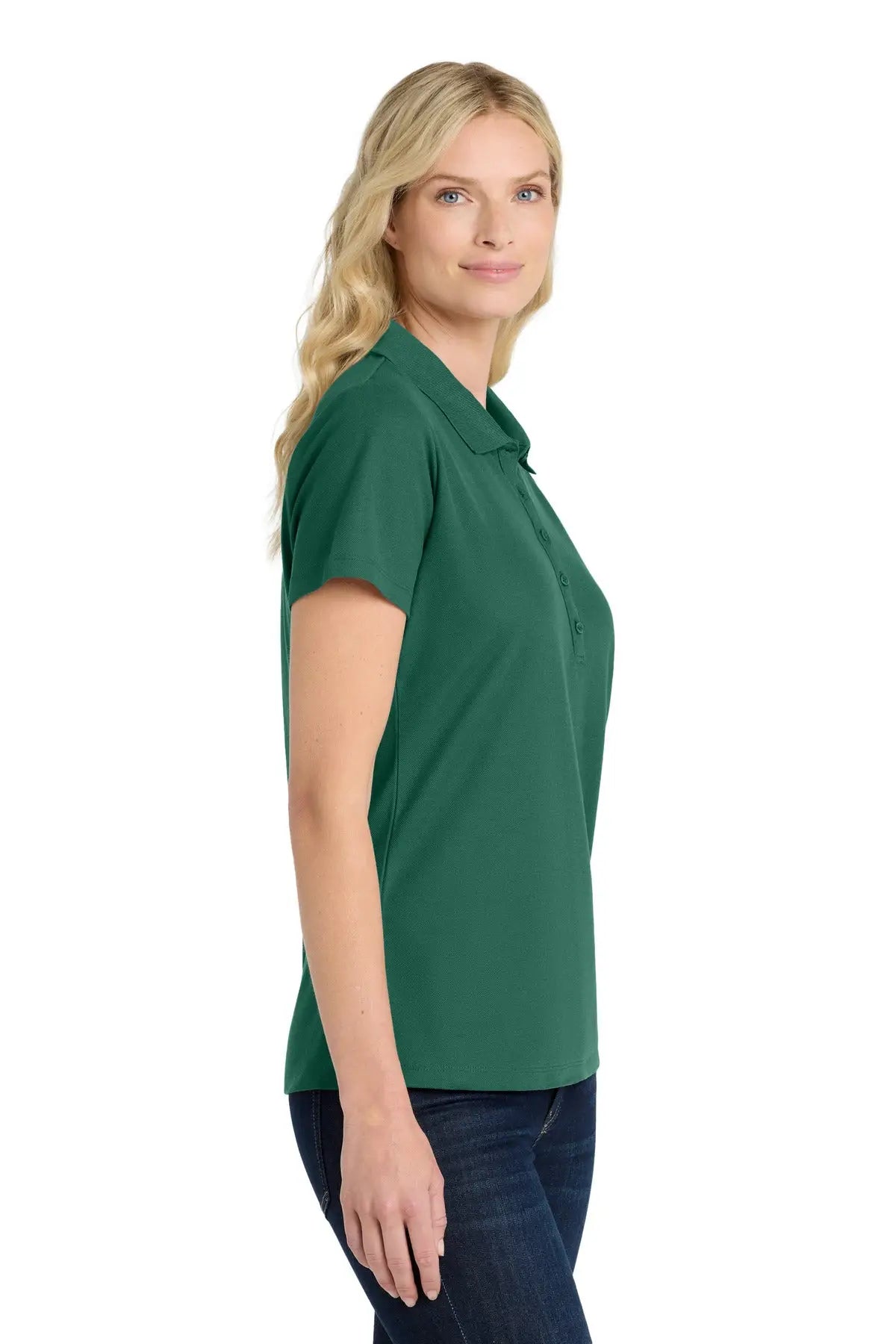 Port Authority Lk810 Women’s Superpro React Polo - Marine Green