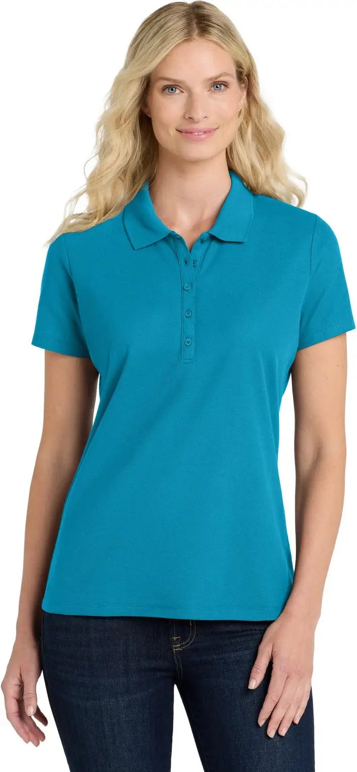 Port Authority Lk810 Women’s Superpro React Polo - Parcel Blue - Ladies Xs