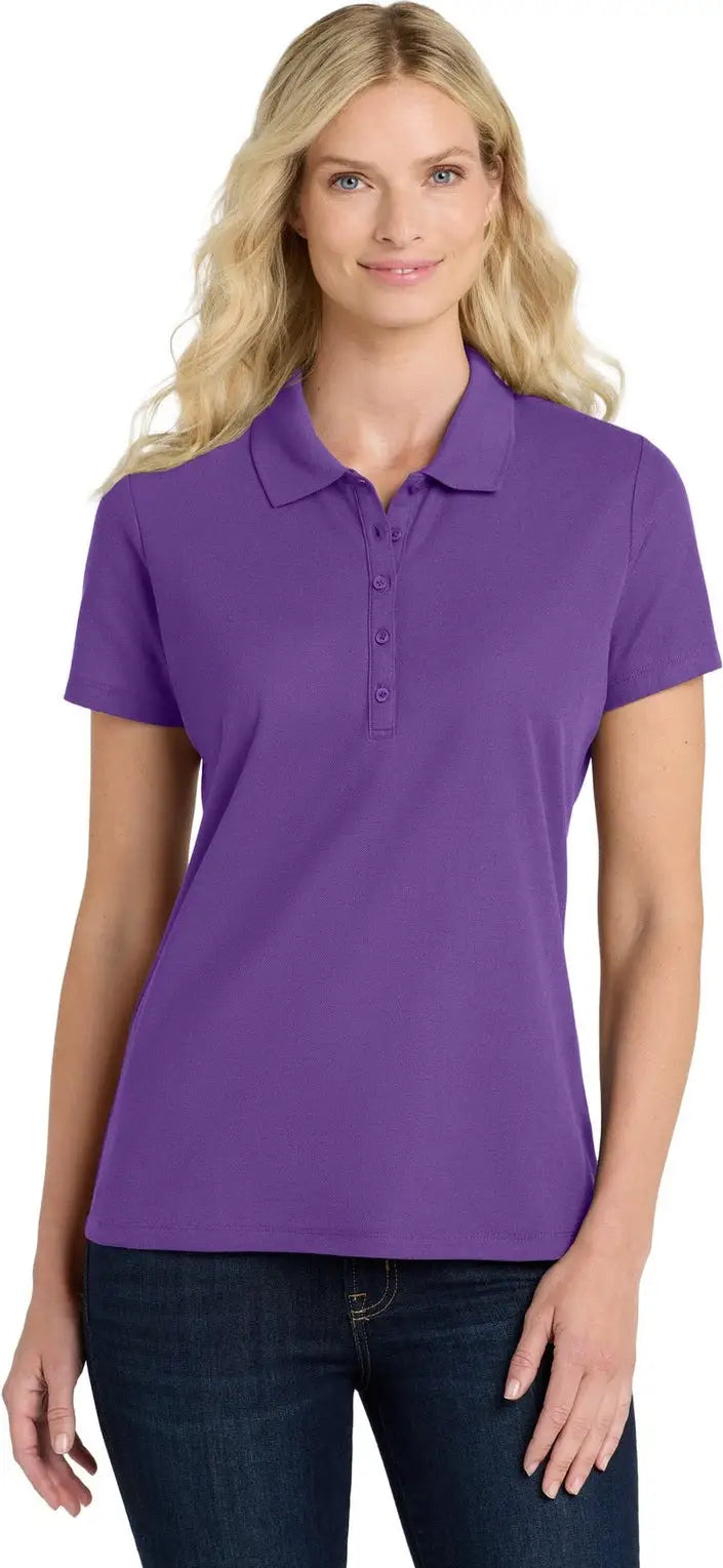 Port Authority Lk810 Women’s Superpro React Polo - Purple - Ladies Xs
