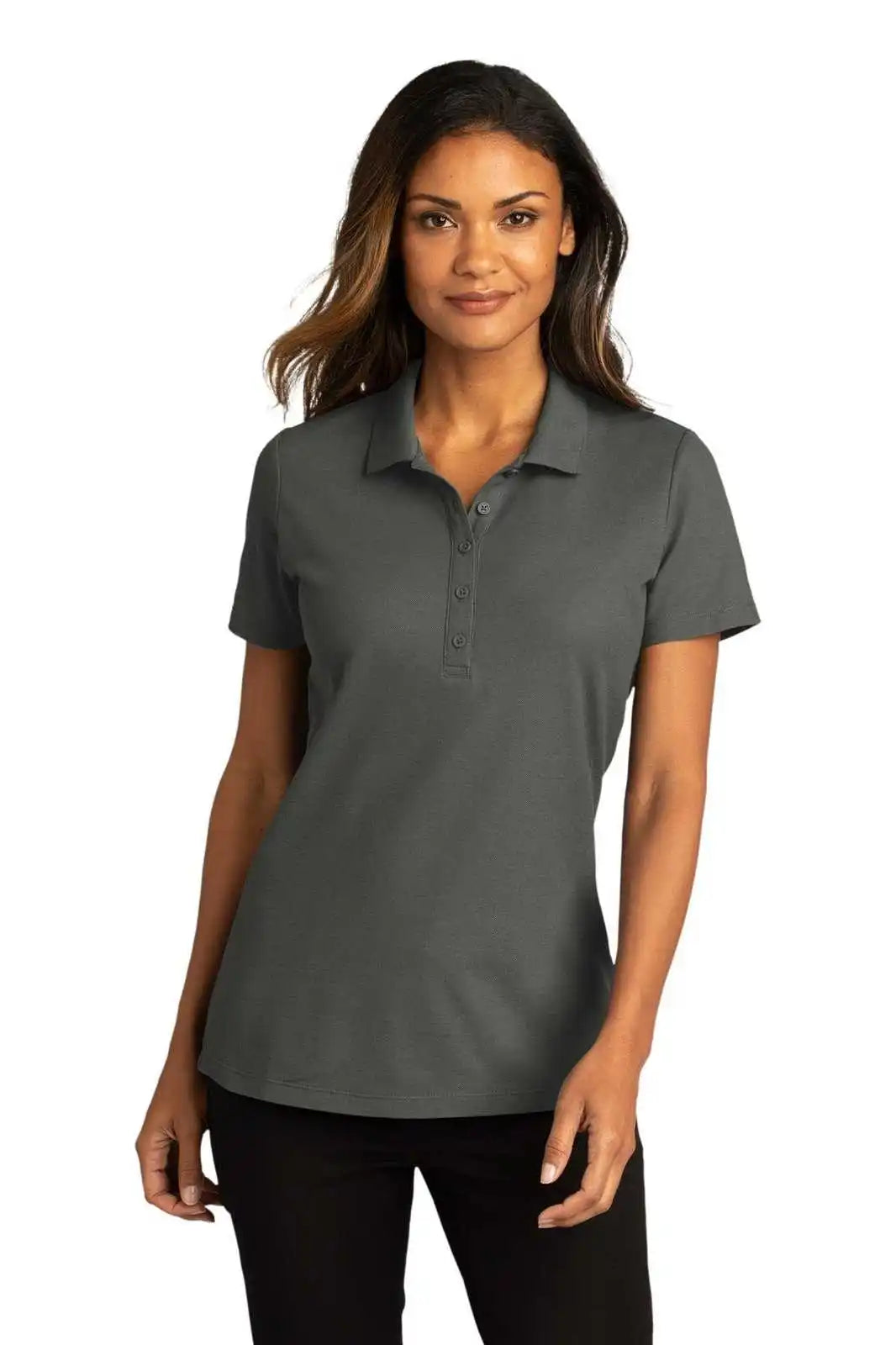 Port Authority Lk810 Women’s Superpro React Polo - Storm Grey