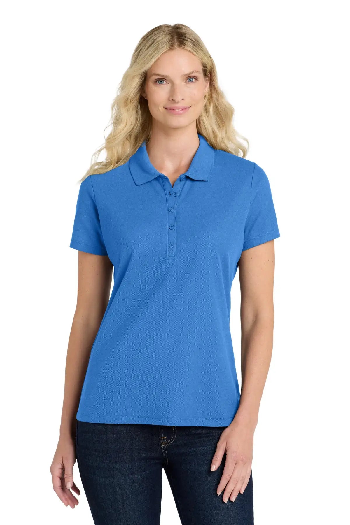 Port Authority Lk810 Women’s Superpro React Polo - Strong Blue - Ladies Xs