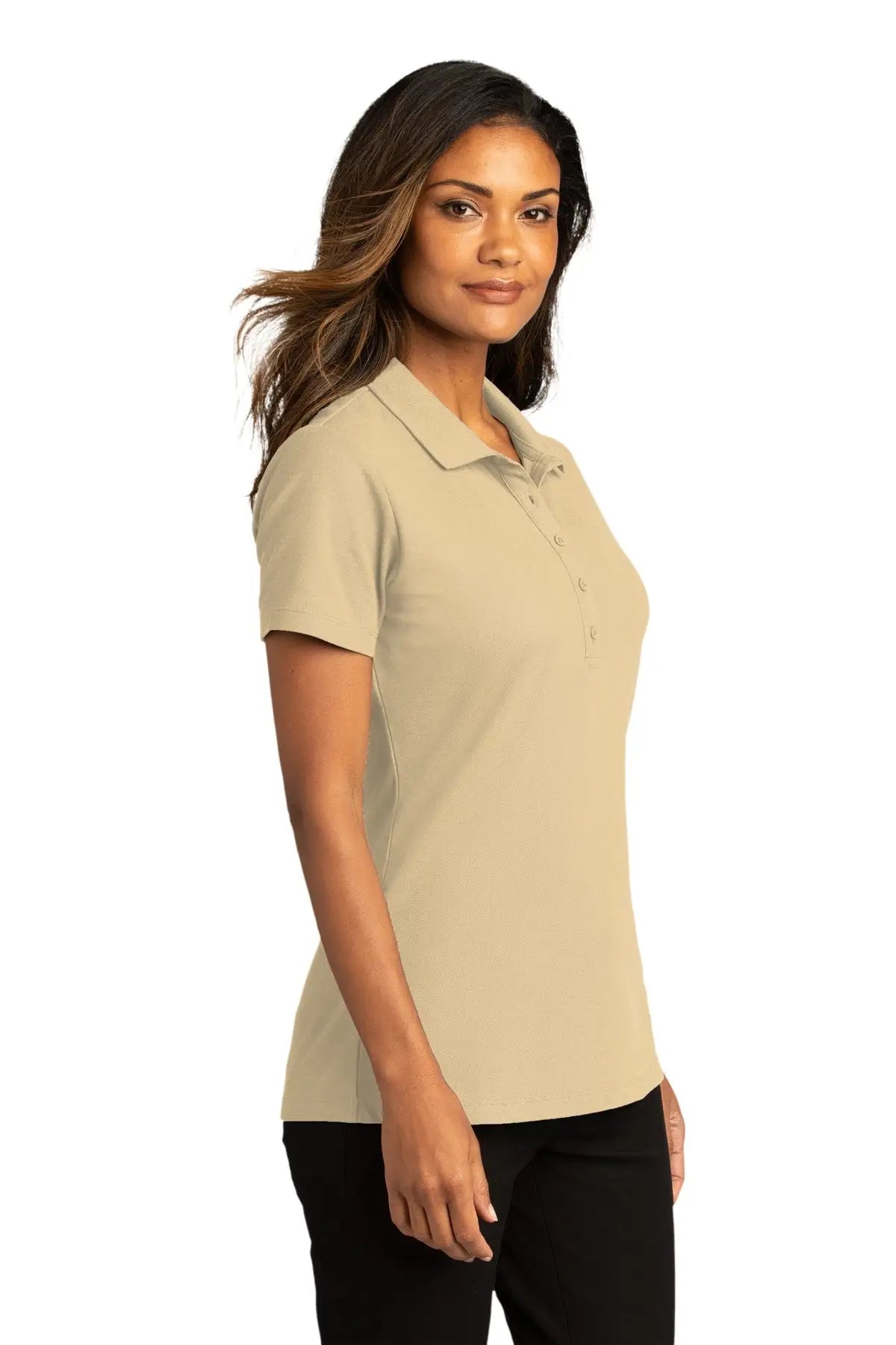 Port Authority Lk810 Women’s Superpro React Polo - Wheat