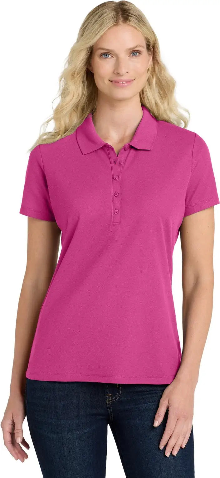 Port Authority Lk810 Women’s Superpro React Polo - Wild Berry - Ladies Xs
