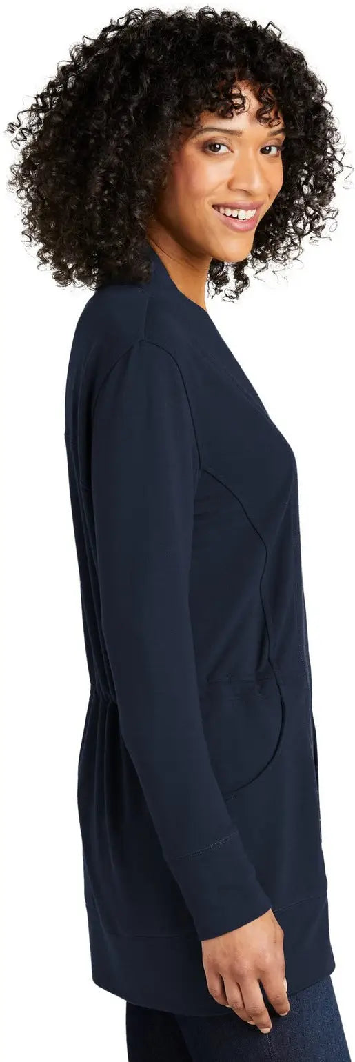 Port Authority Lk825 Women’s Microterry Cardigan - River Blue Navy