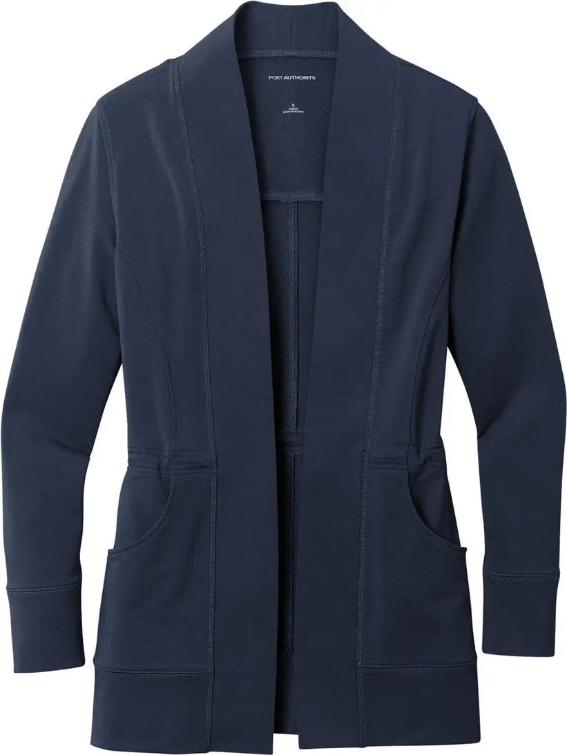 Port Authority Lk825 Women’s Microterry Cardigan - River Blue Navy