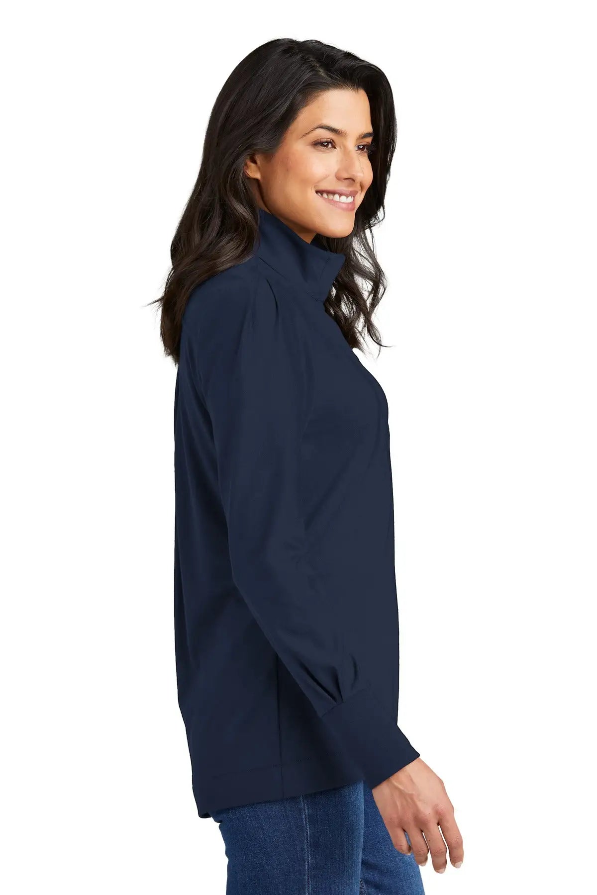 Port Authority Lk829 Women’s Fairway Stretch 1/4-zip - River Blue Navy