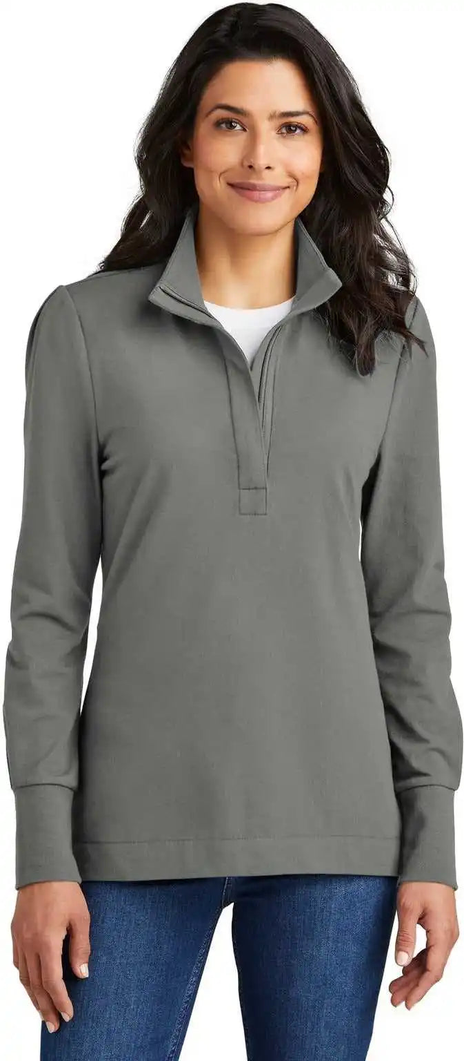 Port Authority Lk829 Women’s Fairway Stretch 1/4-zip - Shadow Grey