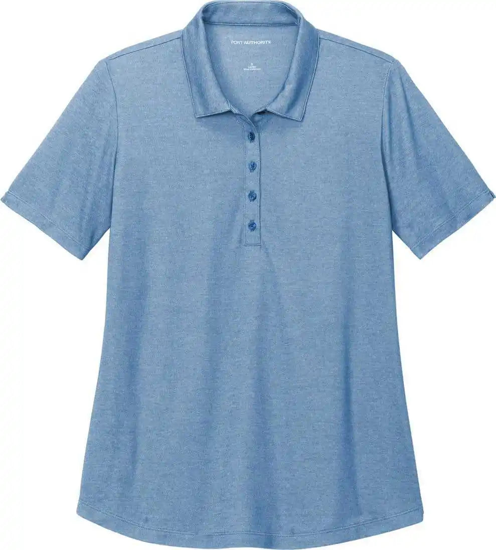 Port Authority Lk830 Ladies Fine Pique Blend Polo - Aegeanblht
