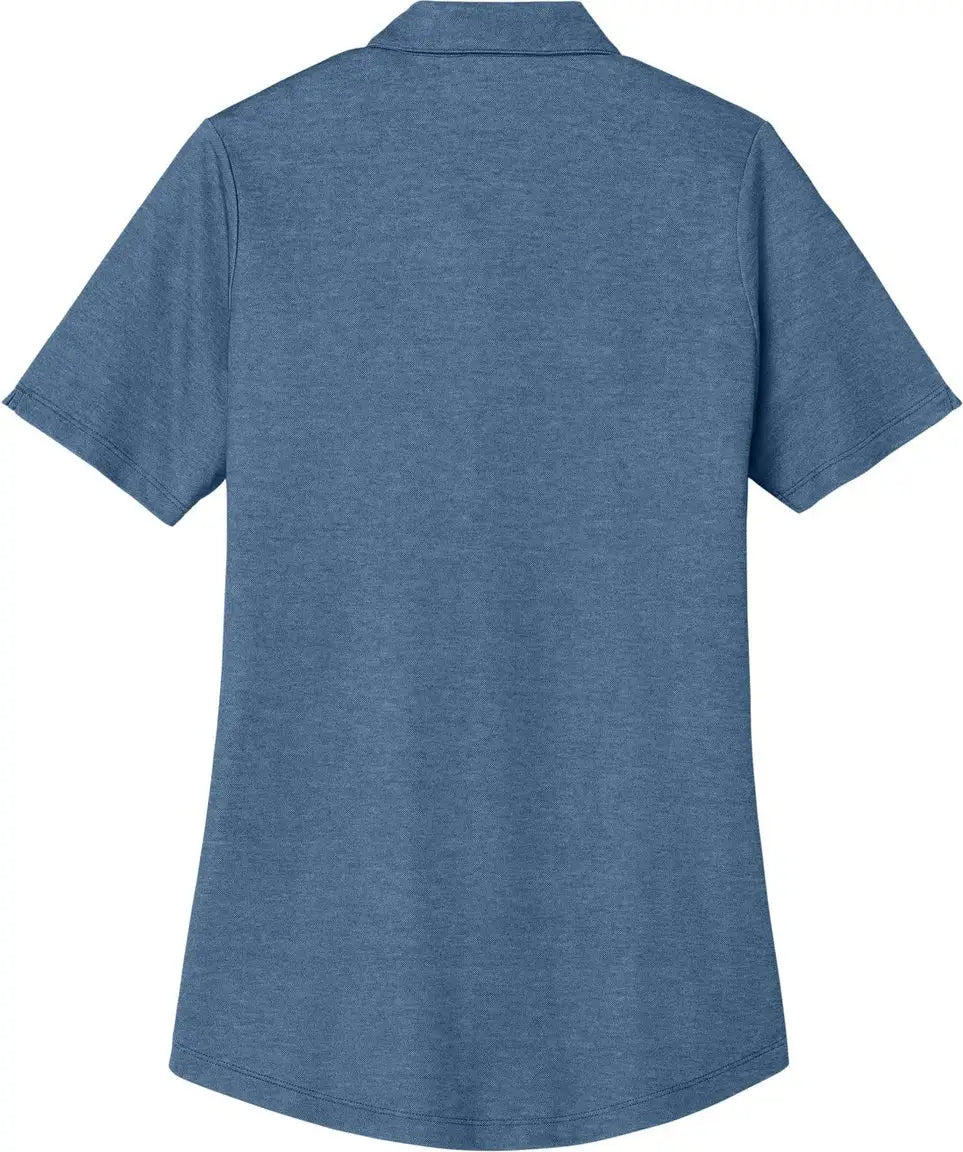 Port Authority Lk830 Women’s Fine Pique Blend Polo - Aegean Blue Heather