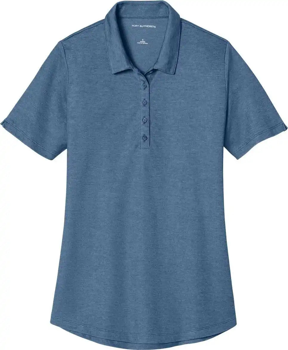 Port Authority Lk830 Women’s Fine Pique Blend Polo - Aegeanblht
