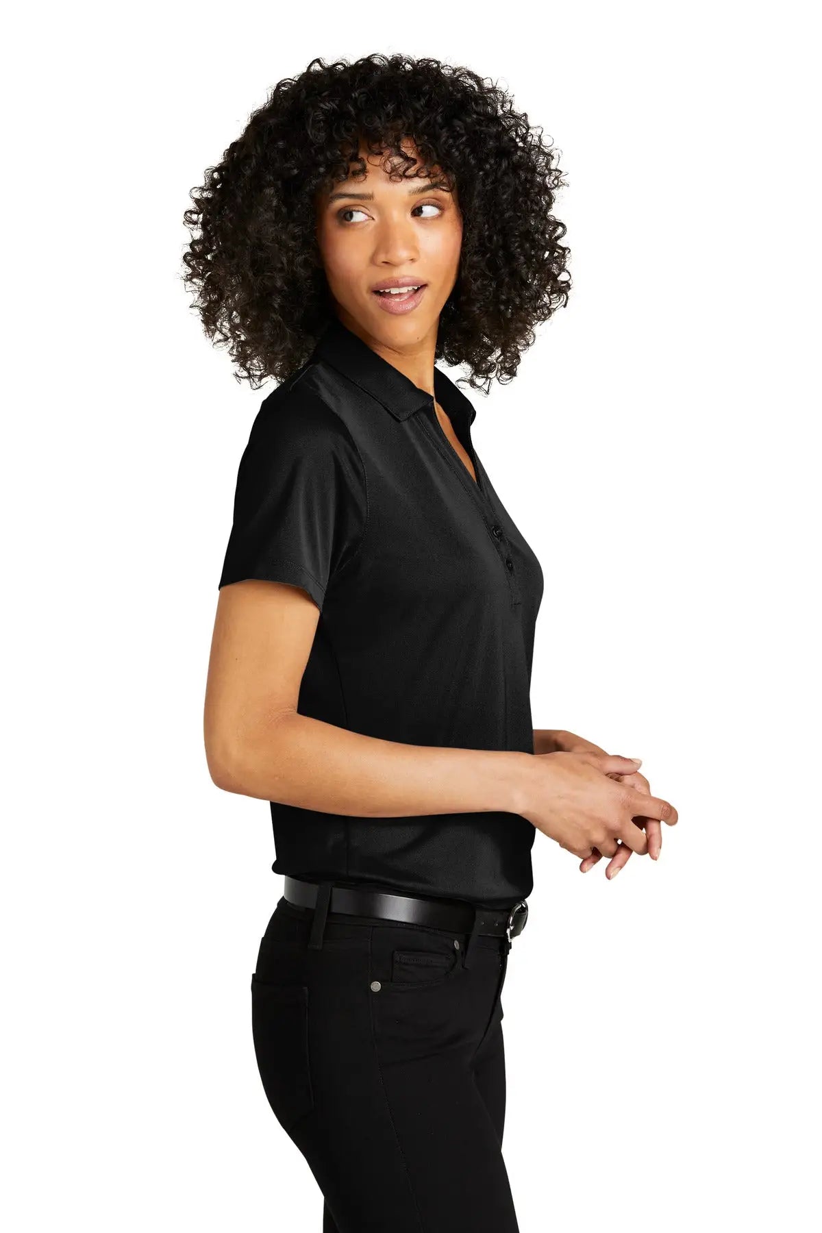 Port Authority Lk863 Women’s C-free Performance Polo - Deep Black
