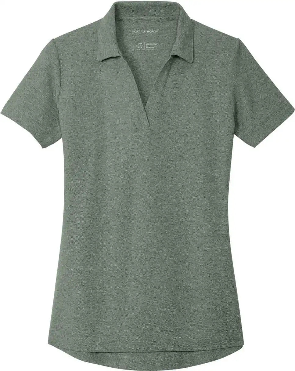 Port Authority Lk867 Women’s C-free Cotton Blend Pique Polo - Dkgreenht