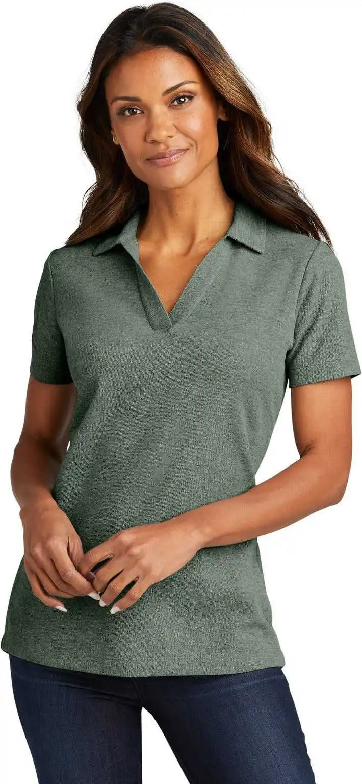 Port Authority Lk867 Women’s C-free Cotton Blend Pique Polo - Dkgreenht