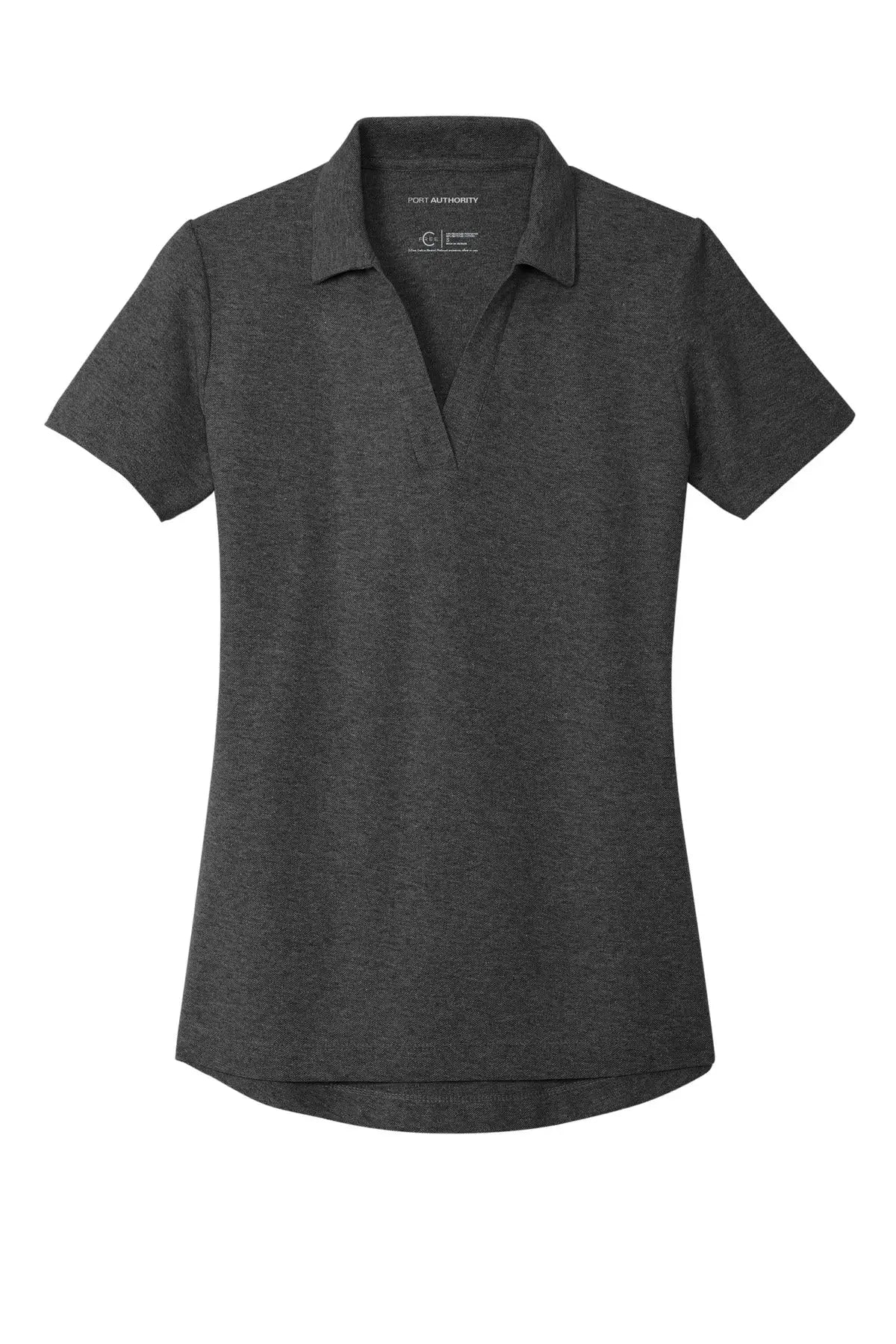 Port Authority Lk867 Women’s C-free Cotton Blend Pique Polo - Charcoal Heather