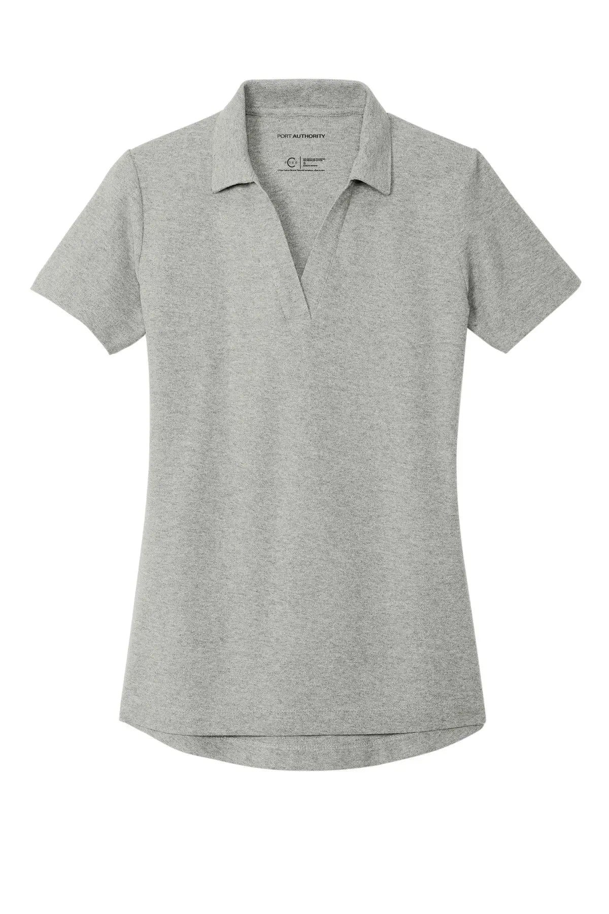 Port Authority Lk867 Women’s C-free Cotton Blend Pique Polo - Deep Smoke Heather