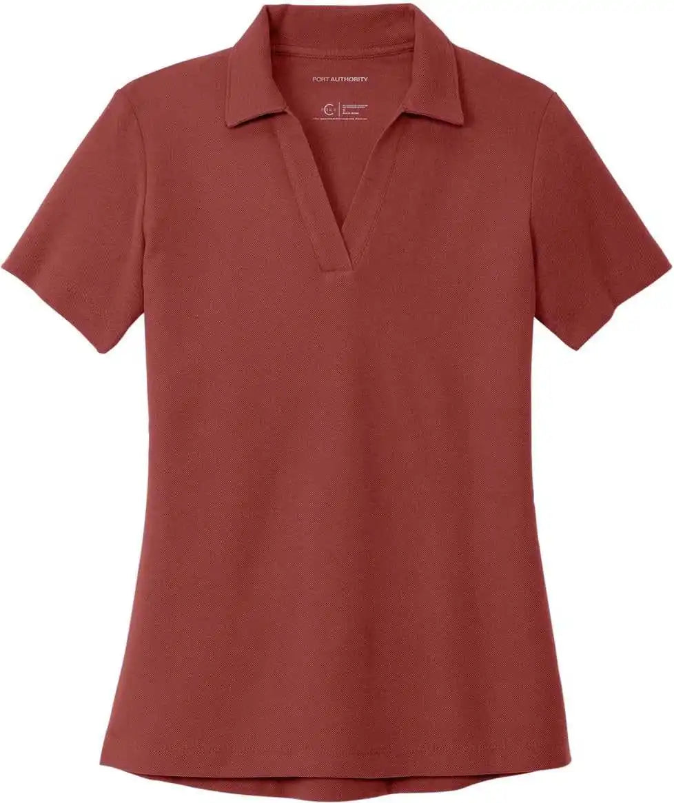 Port Authority Lk867 Women’s C-free Cotton Blend Pique Polo - Garnet
