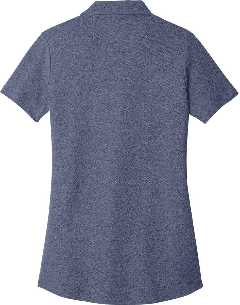 Port Authority Lk867 Women’s C-free Cotton Blend Pique Polo - Navy Heather