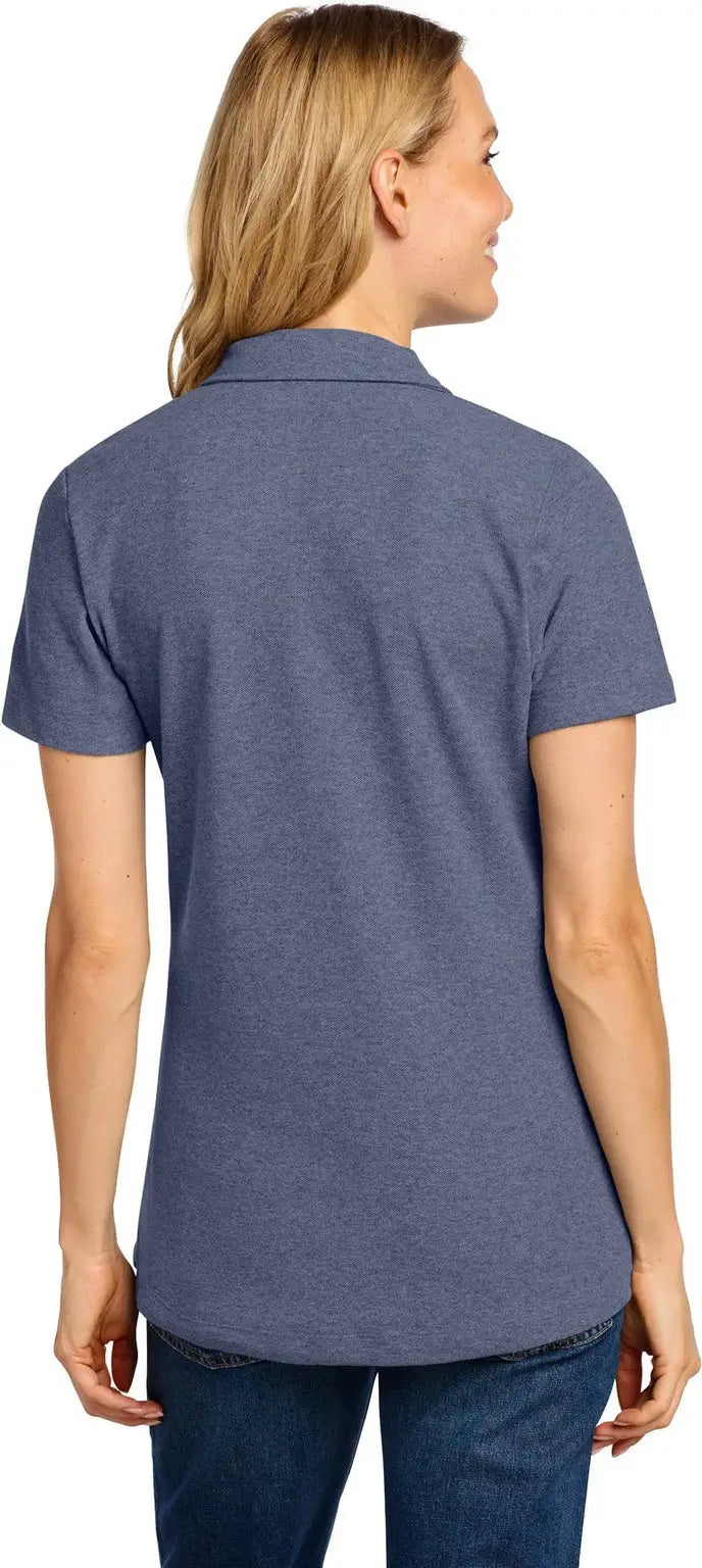 Port Authority Lk867 Women’s C-free Cotton Blend Pique Polo - Navy Heather