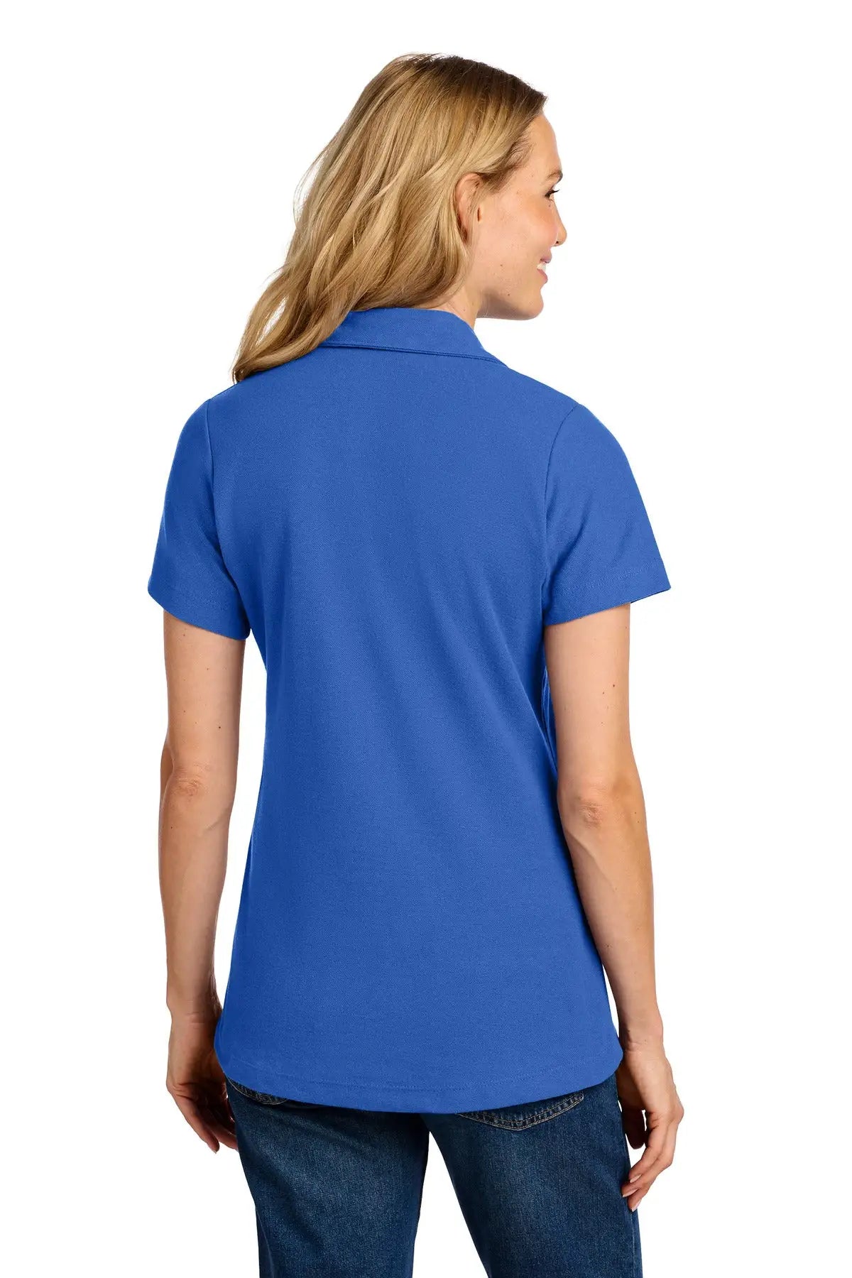 Port Authority Lk867 Women’s C-free Cotton Blend Pique Polo - True Blue
