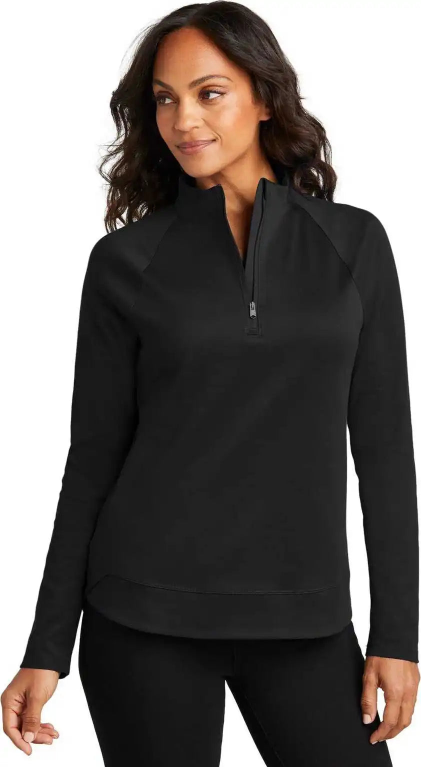 Port Authority Lk870 Ladies c Free Cypress 1/4 Zip Deep Black